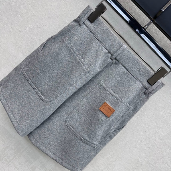 LV Scuba Jersey Shorts Grey Cotton
