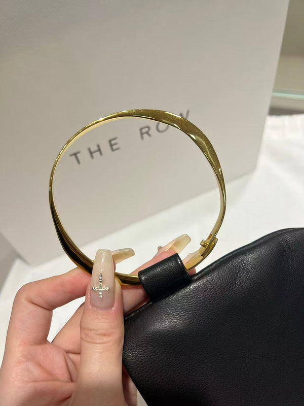 The Geo Bracelet Clutch 19cm Black Lambskin