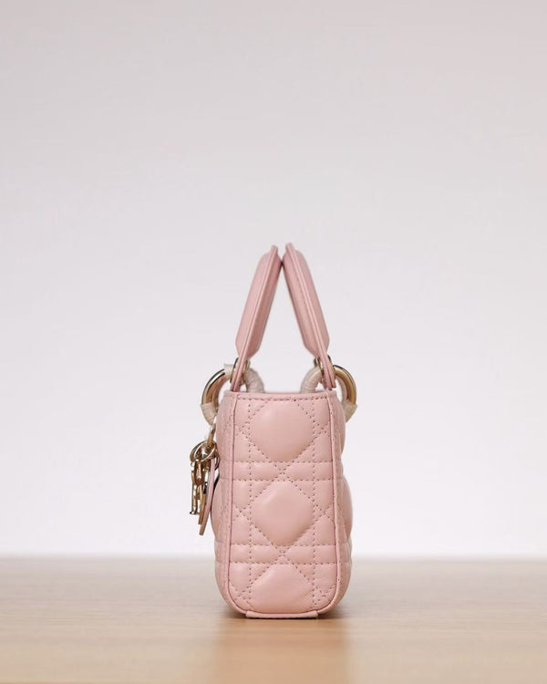 CD Lady D-Joy 22cm Bag Pink Lambskin