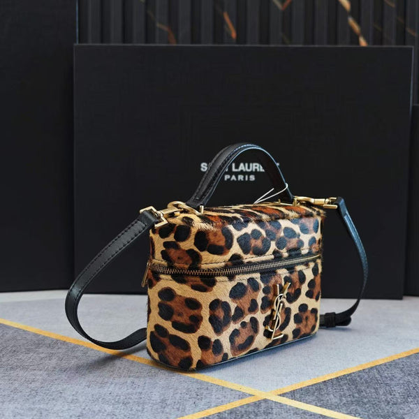 YSL Gaby Vanity Bag 18cm in Leopard Horse Hair