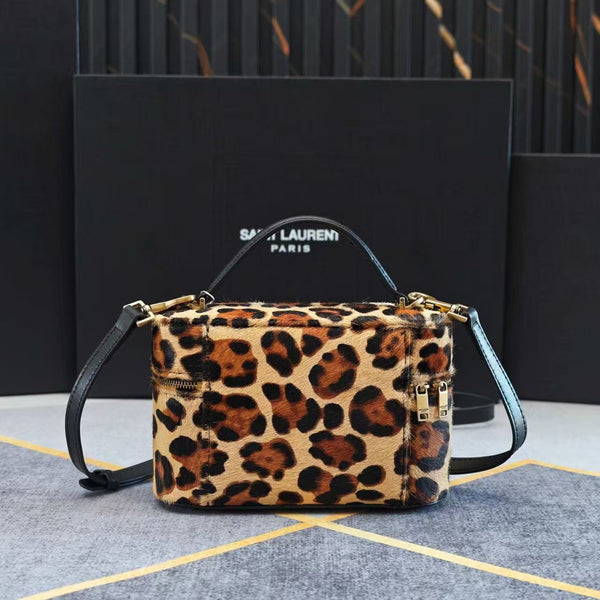 YSL Gaby Vanity Bag 18cm in Leopard Horse Hair