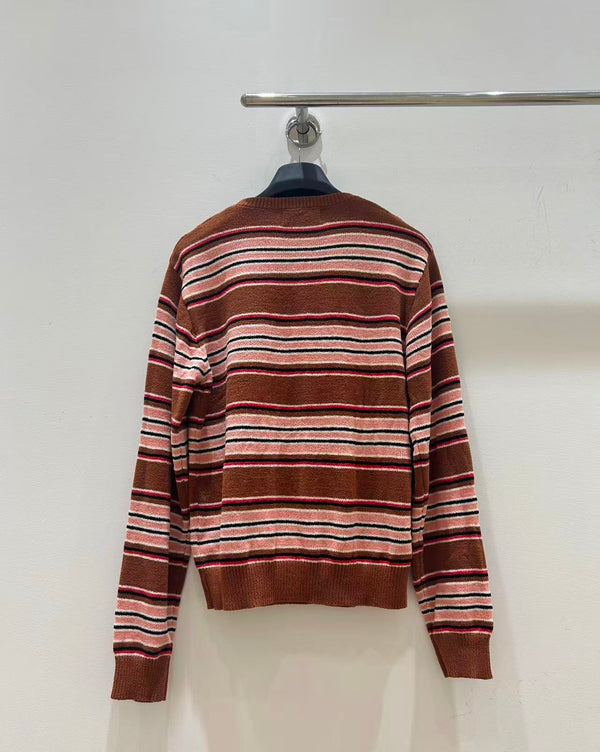 Miu Striped Knit Top Multicolor Wool