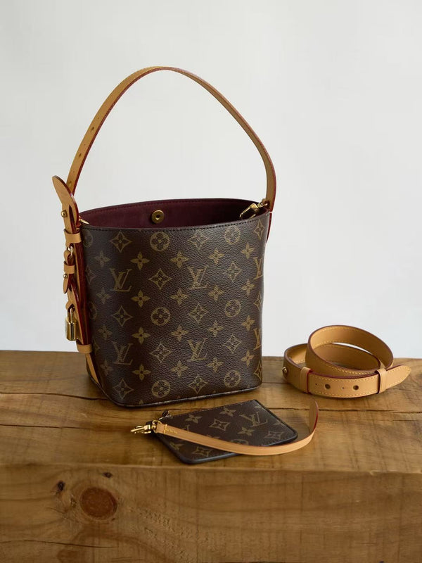LV All In BB Bucket Bag 18cm Monogram Coated Cowhide