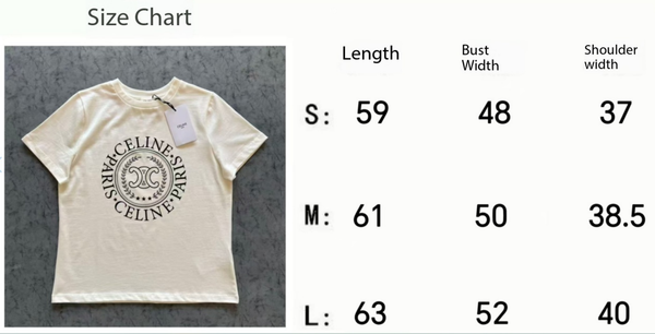 Celine SS26 Printed Short-Sleeve Tee White Cotton 350453
