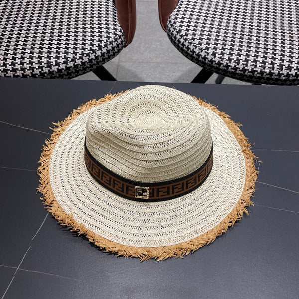 Wide-Brimmed Straw Hat 491777