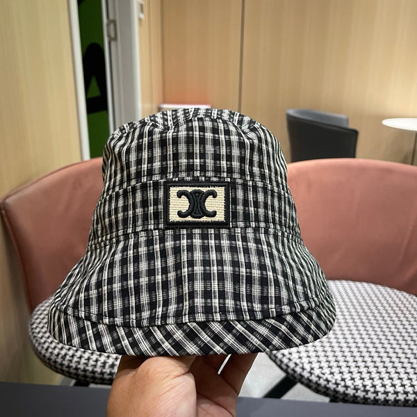 CE Fabric Black Caro Fisherman Hat 491732