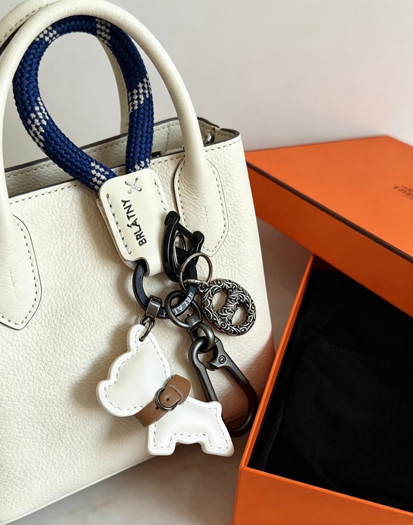 HM White Bulldog Charm