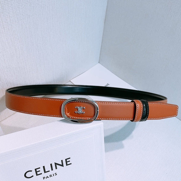 CE 2026 Triomphe Classic Reversible Belt 25mm Leather 191084