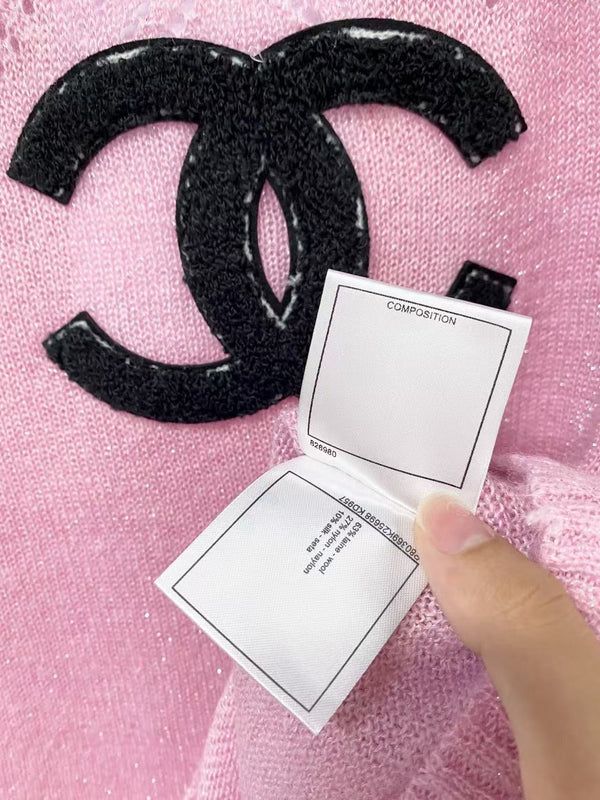 CC 2026 Long-Sleeved Sweater Pink Wool