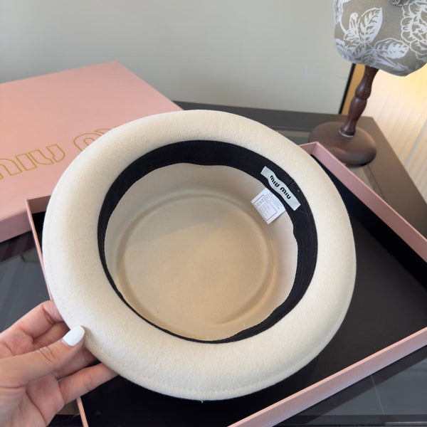 Miu Felt Hat With Ribbon And Flower 477646