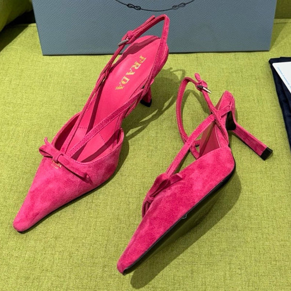Prad 2026 Pointed Toe Slingback 75mm Suede 148651
