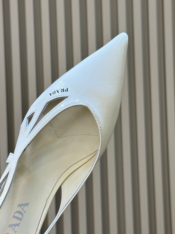 Prad 2026 Pointed-Toe Ballet Flats Calfskin 151236