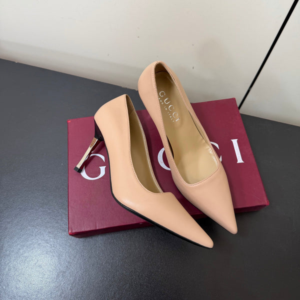GG 26s Pointed Toe Pumps 8.5cm Calfskin
