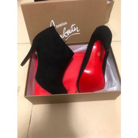 CL Belle Ankle Boots 100mm Suede Leather Black