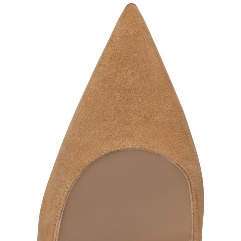 CL Condora Pumps 85mm Veau Velours Lionne Beige