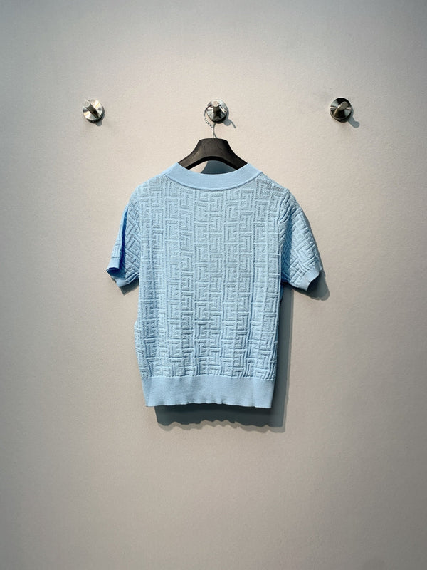 Balmain 26SS Cardigan Short-sleeved Shirt in Viscose