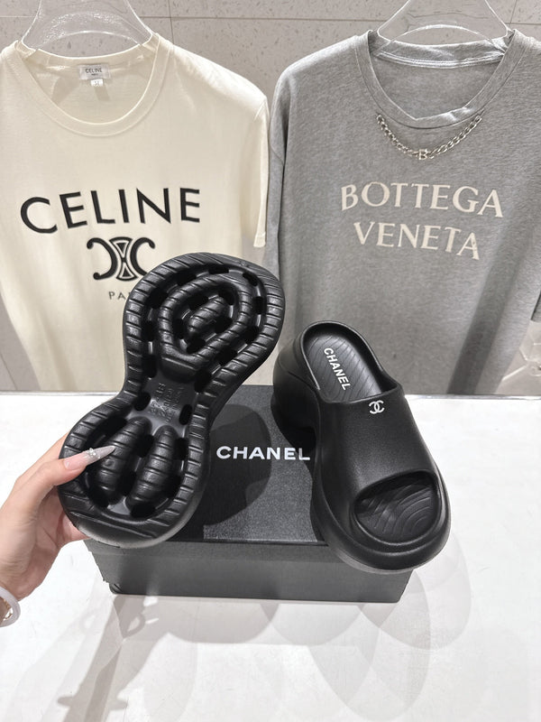 Chanel 2026 Platform Wedge Sandal 50mm Lambskin 713053