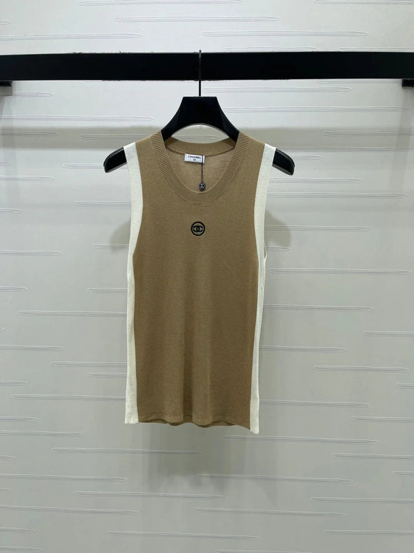 CC 2026 Color-blocked Knit Vest Tencel 390651