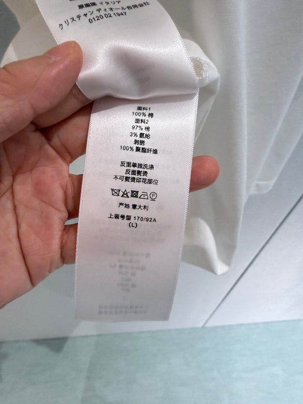 CD 2026 Pink Bow T-shirt White Cotton 724425