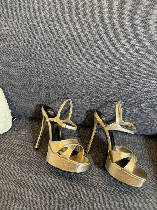 YSL 26S Cross-Strap Sandals 150 Mm Calfskin