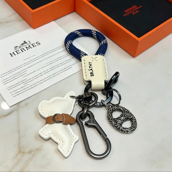HM White Bulldog Charm