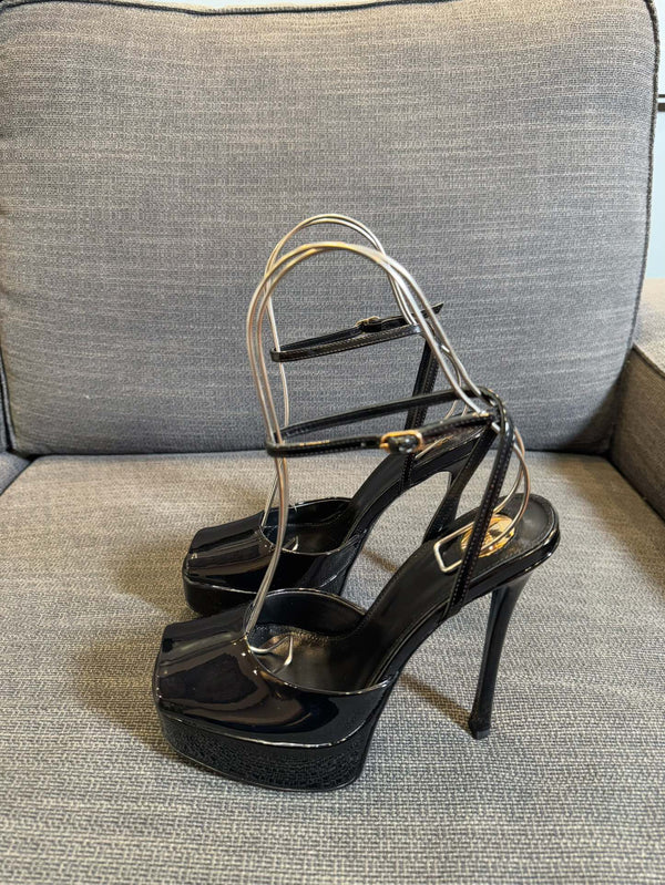 YSL 26S Platform Sandals 150 Mm Patent Calfskin