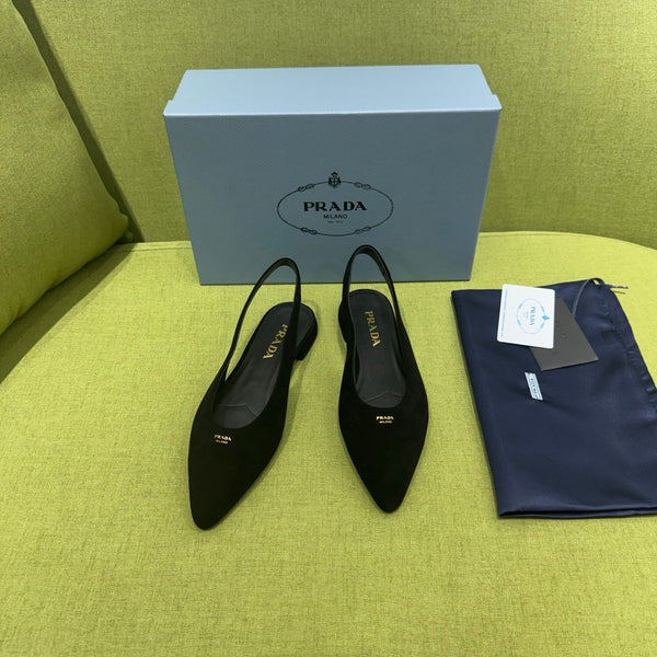 Prad 2026 Pointed Toe Flats Suede 148644