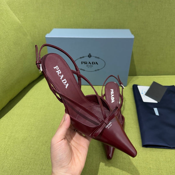 Prad 2026 Pointed Toe Slingback 75mm Suede 148651
