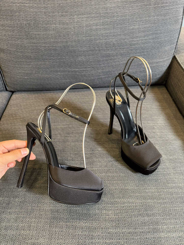YSL 26S Platform Sandals 150 Mm Satin
