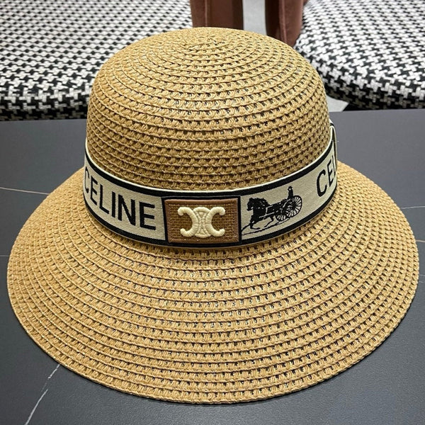 CE Ribbon Straw Bucket Hat 491800