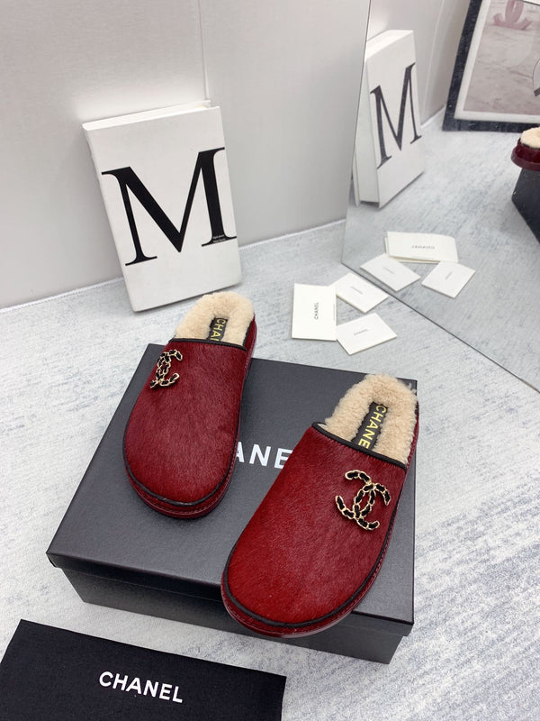 CC 26FW Shearling Mules Double Pony Hair 161799