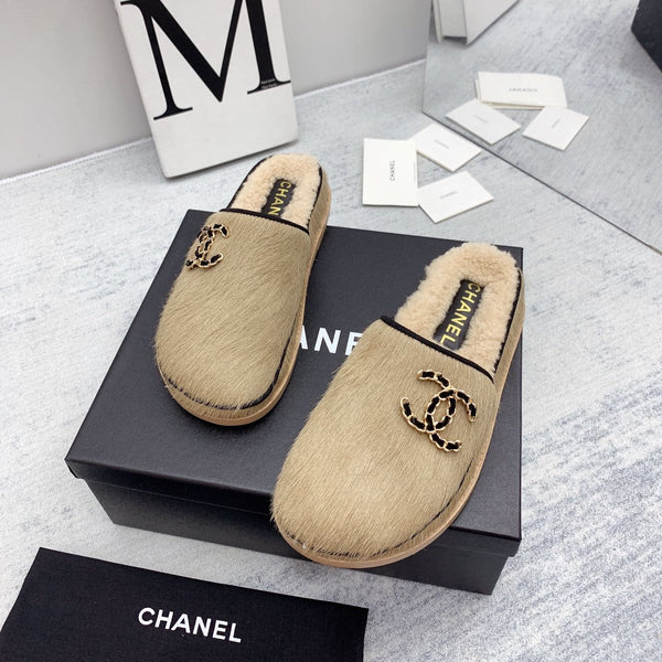 CC 26FW Shearling Mules Double Pony Hair 161799