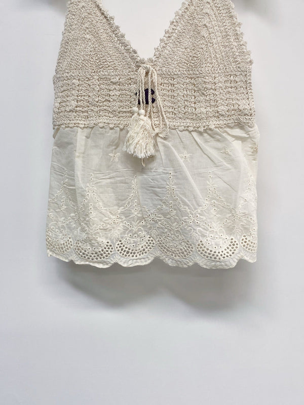 Chanel 2026 Camisole Beige and White Cotton