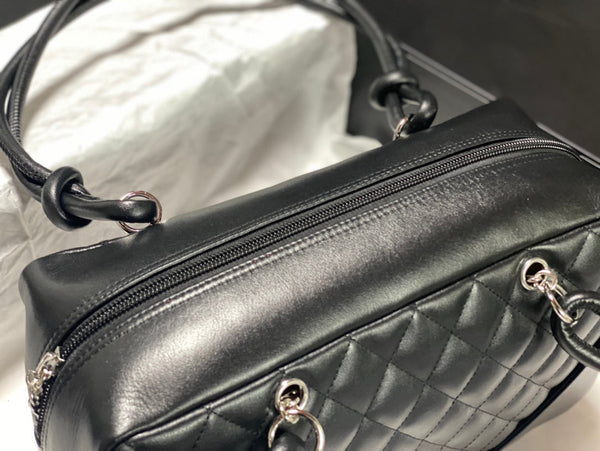Chanel 2026 Cambon Ligne Bowler Bag 18cm Quilted Leather 348252