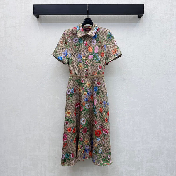 GG 26s Printed Waistband Dress Polyester 396589