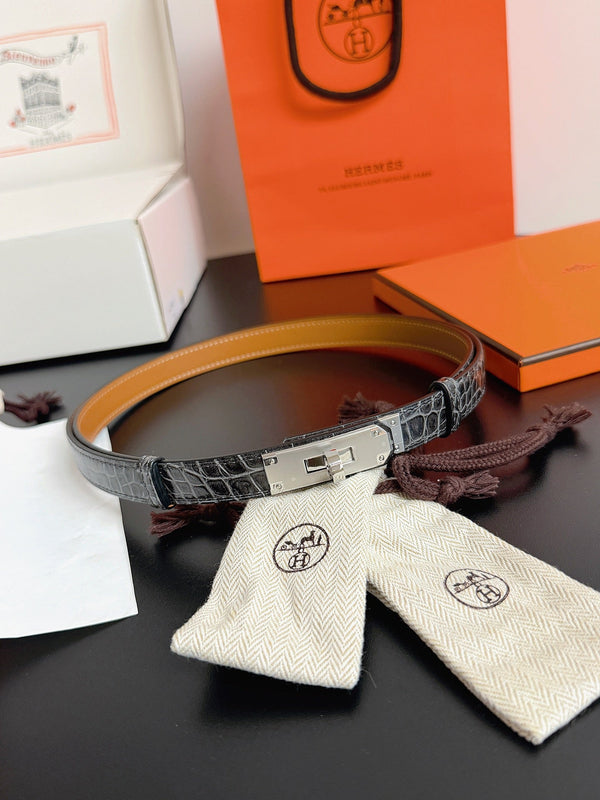 HM Kelly 18 Belt Croc-Embossed Leather 214090
