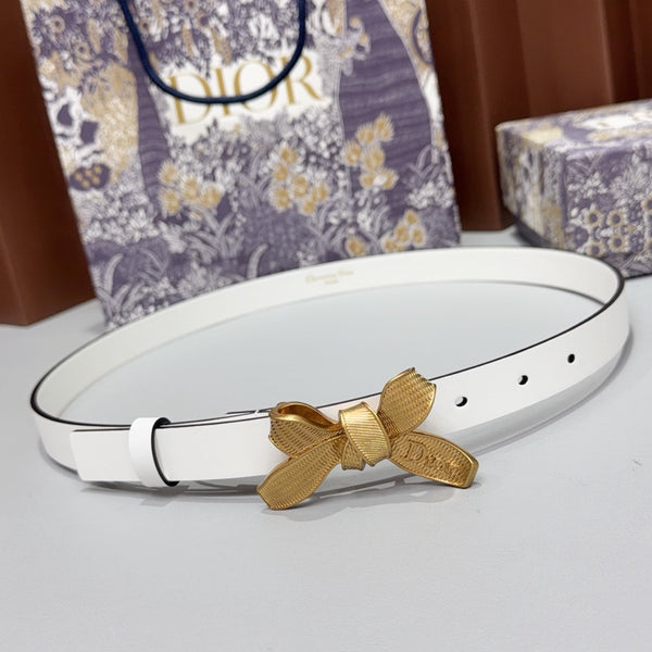 CD 2026 Bow Belt 2.0cm Leather GHW 213320
