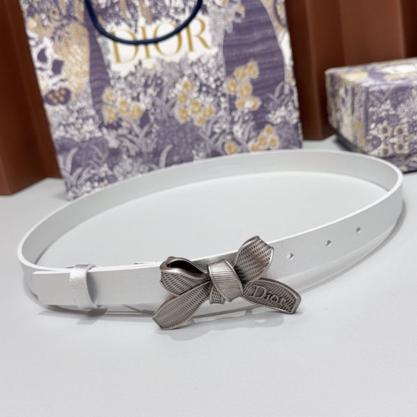 CD 2026 Bow Belt 2.0cm Leather GHW 213325