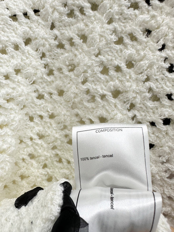 CC Crochet Jacket & Top Set White Tencel 756372