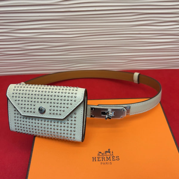 HM Kelly Pocket 18 Belt Studded Pouch Leather 214040