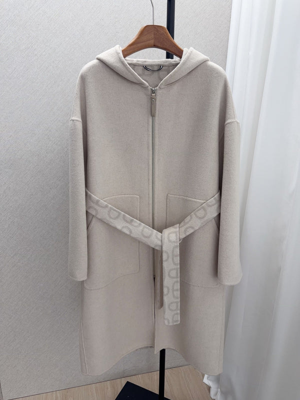 HM 26FW Hooded Coat Pig-Nose Detail Cashmere 440849