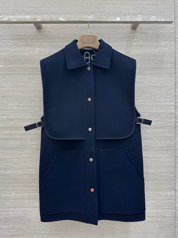 HM 26S Chaine d'Ancre Long Reversible Vest Wool Cashmere 427314