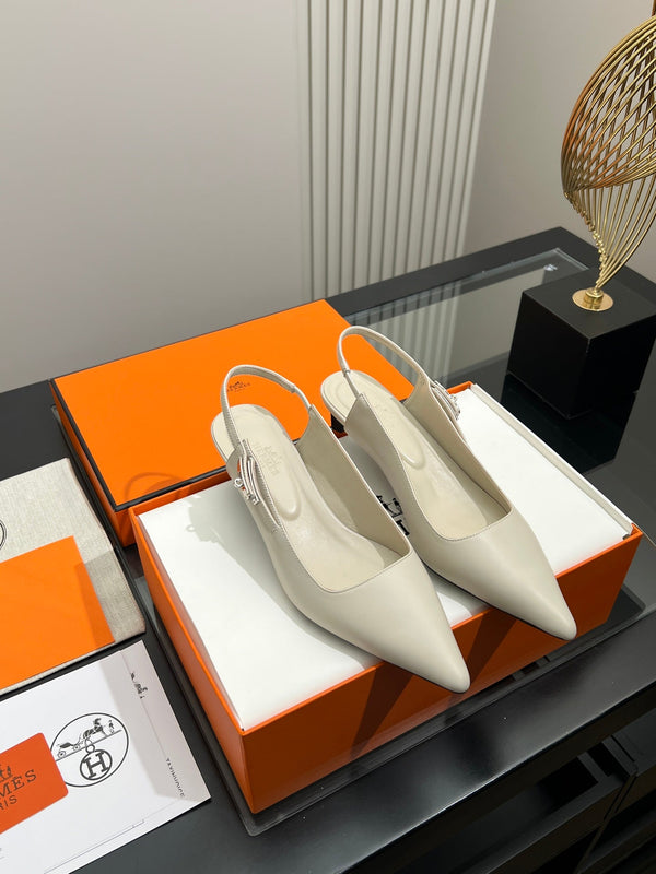 HM 26s Nicoletta Slingbacks Pum 4cm Leather 149127