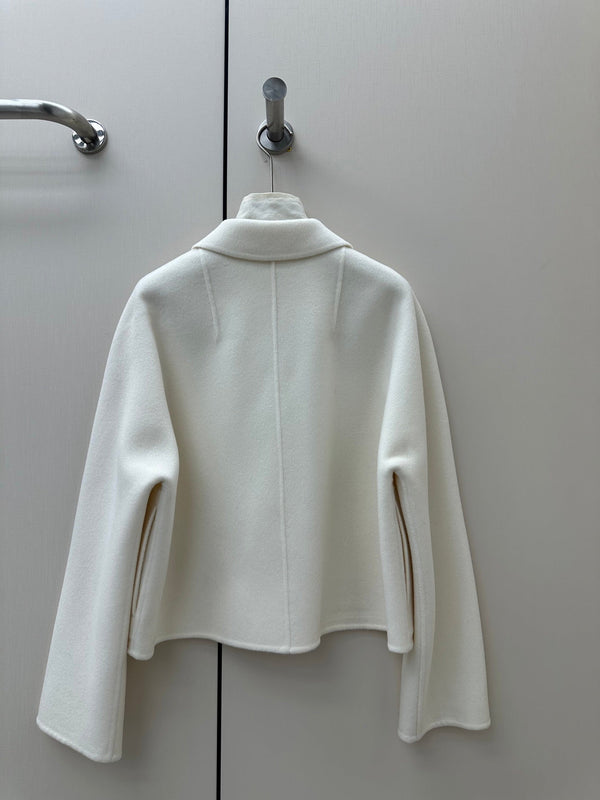 HM 26K Jacket Raglan Shoulders Tonal Embroidery Wool Cashmere 435162