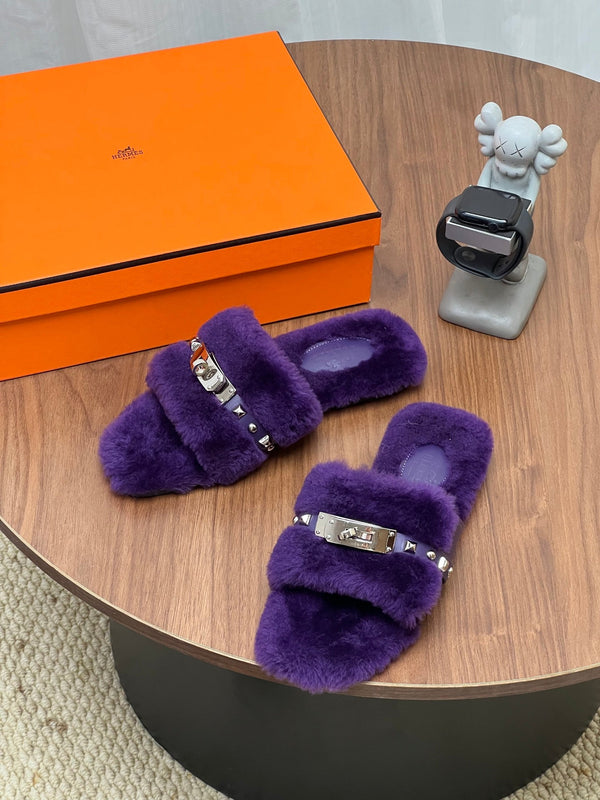 HM 26s Frenzy Mules Studded Shearling 177997