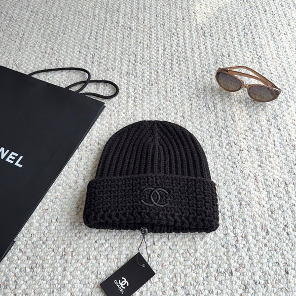CC 26FW Knit Beanie Double C Logo 517954
