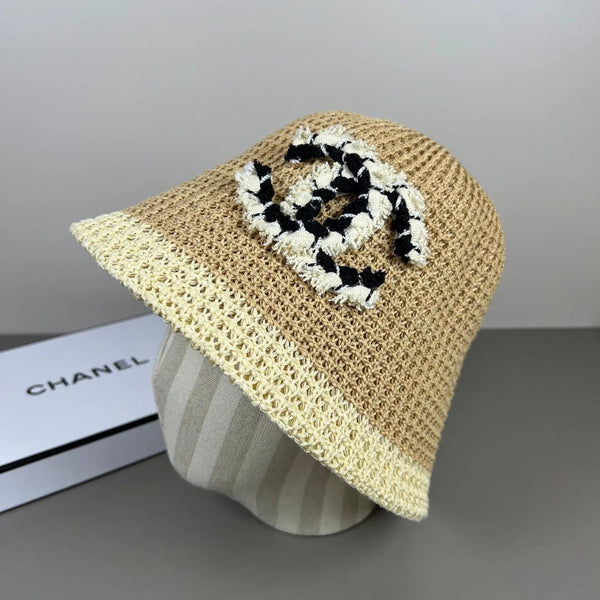 Chanel Knitted Lace Bucket Hat Wool 237353