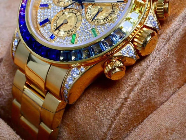 Rolex Daytona 40mm Gold Case Rainbow Case Diamond Dial