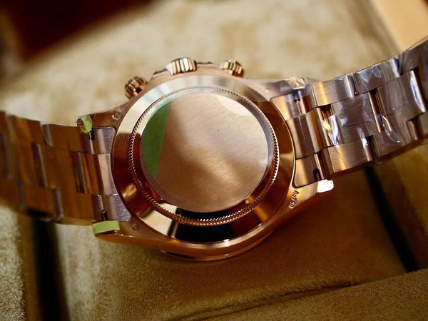 Rolex Daytona 40mm Rose Gold Rainbow Case Black Dial