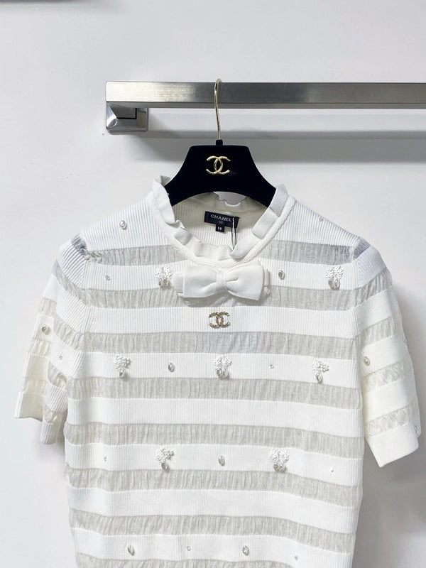 CC 2026 Bow Short-Sleeve Shirt Wool 690562